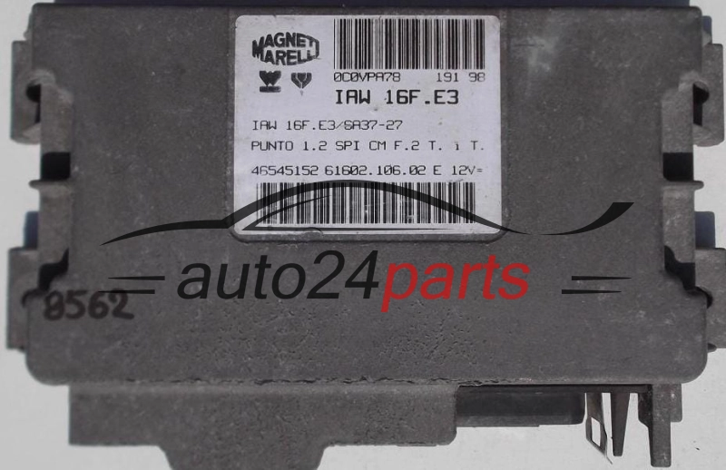 KOMPUTER STEROWNIK SILNIKA FIAT PUNTO 1.2 8V MAGNETI MARELLI IAW 16F.E3, IAW16FE3, 46545152, 61602.106.02, 6160210602