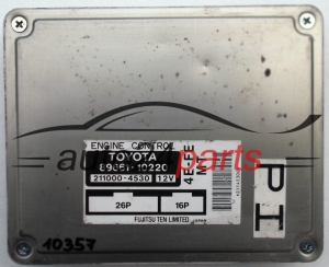 CENTRALINA DO MOTORE TOYOTA STARLET 1.3 16V, 89661-10220, 8966110220, 211000-4530, 2110004530, 4E-FE MT, 4EFEMT