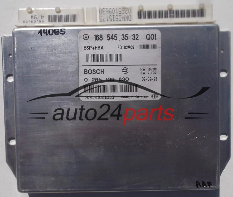 CENTRALINA ABS ESP+HBA MERCEDES W168 BOSCH 0 265 109 630