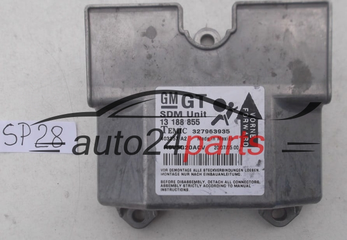 ECU AIRBAG OPEL ASTRA H OPEL ASTRA H 13 188 855 GT, 13188855 GT, 327963935, 93186386, 6235478, 62 35 478, 327963935 