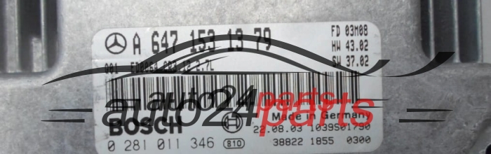 MERCEDES W211 E270 2.7 CDI BOSCH 0281011346, A6471531379, 6471531379, A 647 153 13 79
