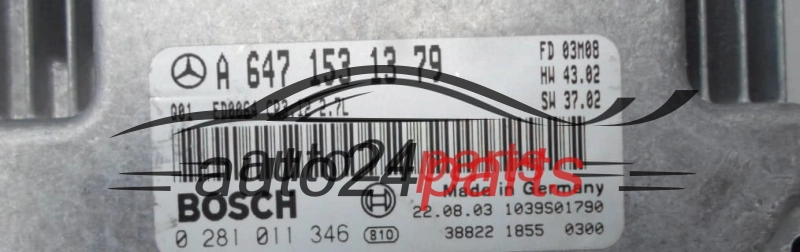 MERCEDES W211 E270 2.7 CDI BOSCH 0281011346, A6471531379, 6471531379, A 647 153 13 79