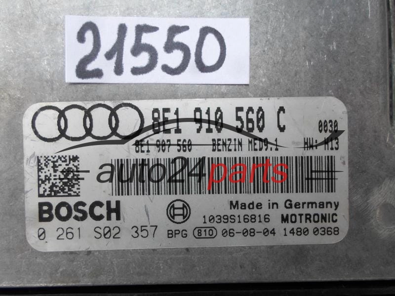 AUDI RS4 4.2 BOSCH 0 261 S02 357, 0261S02357, 8E1 910 560 C, 8E1910560C, MED9.1