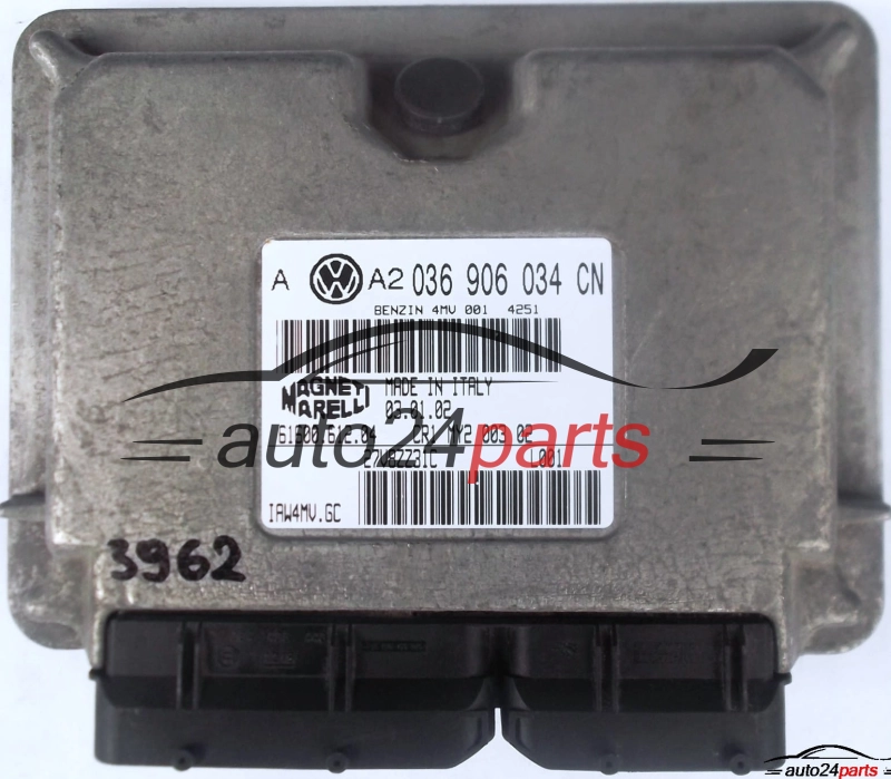 ECU CENTRALITA DE MOTOR VW VOLKSWAGEN GOLF BORA 1.6 AZD 036 906 034 CN, 036906034CN, 61600.612.03, IAW4MV.GC, IAW4MVGC