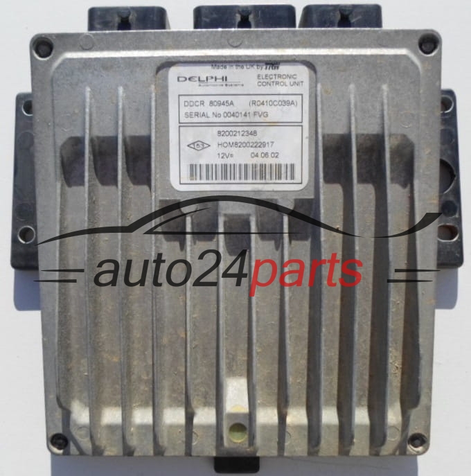 MOTORSTEUERGERÄT ECU STEUERGERÄT  RENAULT CLIO 1.5 DCI Delphi R0410C039A, 8200212348, HOM 8200222917