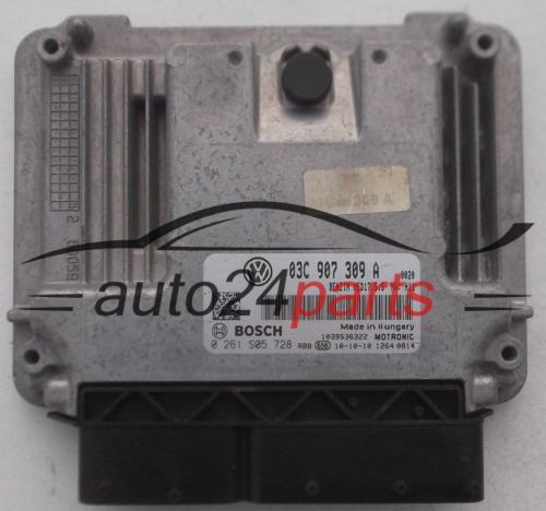 CALCULATEUR MOTEUR VOLKSWAGEN GOLF 1.4 TSI BOSCH 0 261 S05 728,  03C 907 309 A