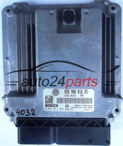 MOTORSTEUERGERÄT ECU STEUERGERAT SKODA OCTAVIA 2.0 TDI 03G906016DS, 03G 906 016 DS, BOSCH 0281011953, 0 281 011 953, DIESEL EDC16U1 7000 1039S08150