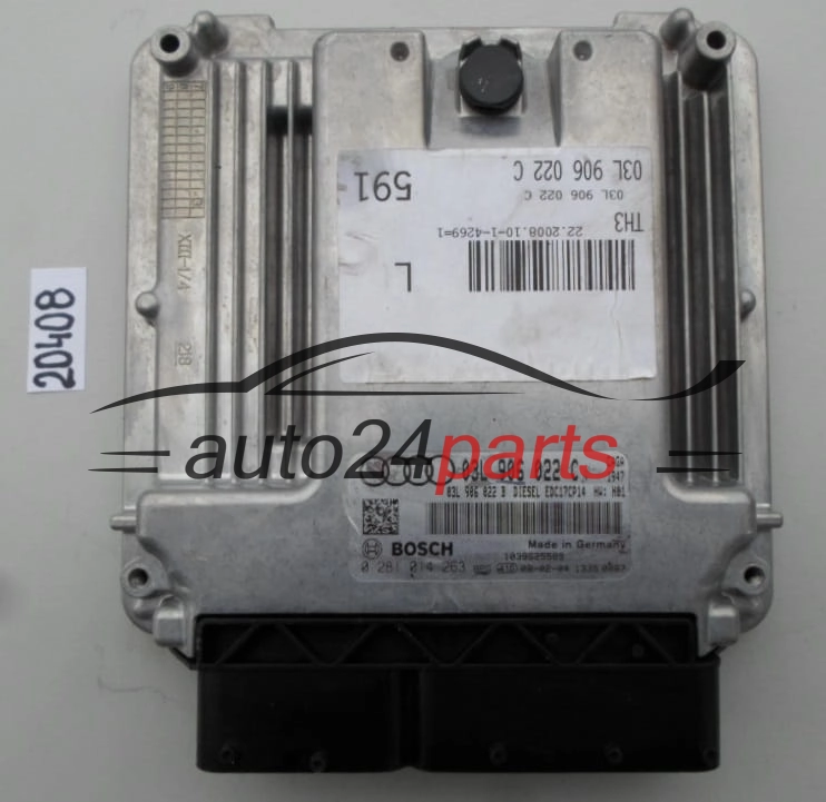 Komputer silnika AUDI 2.0 TDI BOSCH 028101426303L906022C 03L906022B EDC17CP14 - 20408