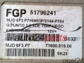 ECU ENGINE CONTROLLER FIAT GRANDE PUNTO 1.3 SDE MAGNETI MARELLI MJD 6F3.P7, MJD6F3P7, FGP 51796241, 71600.019.06, 7160001906