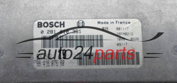 ECU CENTRALITA DE MOTOR PEUGEOT 406 2.0 HDI BOSCH 0 281 010 361