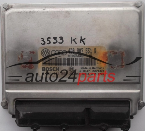 KOMPUTER STEROWNIK SILNIKA AUDI A4 A6 VW VOLKSWAGEN PASSAT 2.8 V6 30V 4D0907551R, 4D0 907 551 R, BOSCH 0261204690, 0 261 204 690, MOTORSTEUERUNG D01 26SA5030