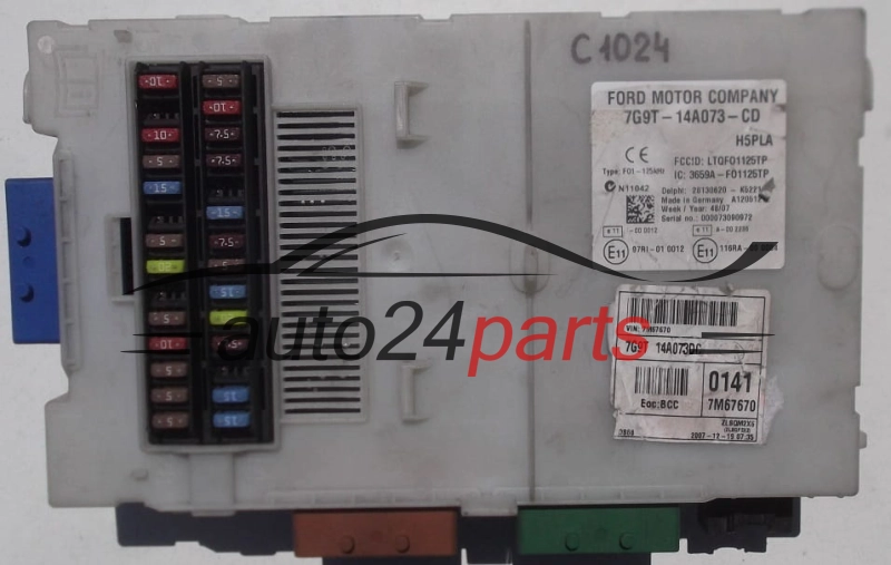 SKRZYNKA BEZPIECZNIKÓW MODUL FORD GALAXY MONDEO 2.0 TDCI 7G9T-14A073-CD