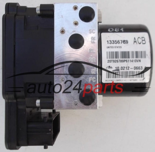Aντλία ABS OPEL ASTRA J GM 13356789 ACB, ATE 10.0212-0663.4, 10021206634, 10.0961-4522.3, 10096145223, 10.0619-3651.1, 10061936511, 28.5611-8103.3, 28561181033