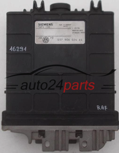 ECU ENGINE CONTROLLER VW VOLKSWAGEN SEAT GOLF 2.0 SIEMENS 5WP4 158, 5WP4158, 037 906 024 AG, 037906024AG