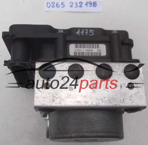 POMPE HYDRAULIQUE ET CALCULATEUR dABS DACIA LOGAN SANDERO BOSCH 0 265 232 198, 0265232198, 8200 756 095, 8200756095, 0 265 800 584, 0265800584