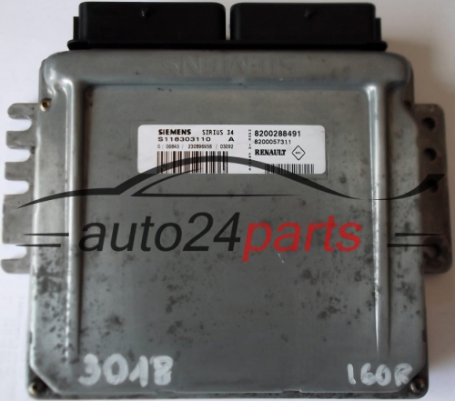 KOMPUTER STEROWNIK SILNIKA RENAULT SIEMENS S118303110 A,  8200288491