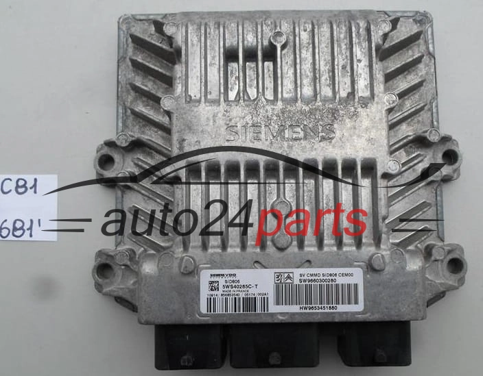 CITROEN PEUGEOT 1.4 HDI SIEMENS VDO 5WS40285C-T, 5WS40285CT, SW9660300280, HW9653451880, SID806
