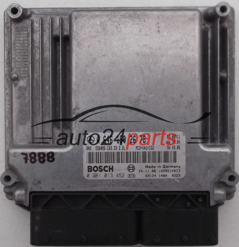 CALCULATEUR MOTEUR MERCEDES VITO VIANO 2.2 CDI BOSCH 0 281 013 452,  A 646 150 26 78