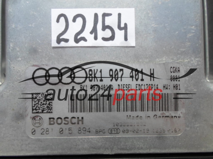 Μονάδα Ελέγχου Κινητήρα AUDI VW 2.7 TDI BOSCH 0 281 015 894, 0281015894, 8K1 907 401 H, 8K1907401H, EDC17CP14 