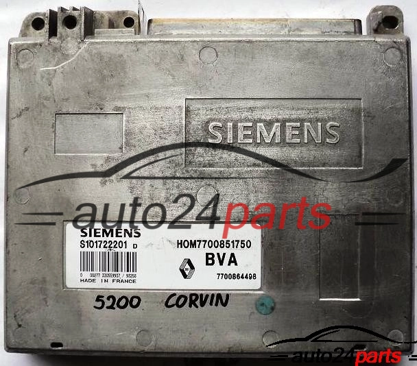 MOTORSTEUERGERÄT ECU STEUERGERAT RENAULT SAFRANE 3.0 SIEMENS S101722201D, HOM7700851750, 7700851750, 7700864498