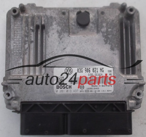 MOTORSTEUERGERÄT ECU STEUERGERÄT VOLKSWAGEN PASSAT 1.9 TDI BOSCH 0 281 013 437