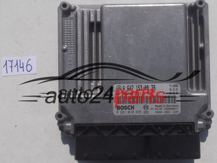 MOTORSTEUERGERÄT ECU STEUERGERAT MERCEDES W211 E270 2.7 CDI BOSCH 0 281 010 835, 0281010835, A 647 153 00 79, A6471530079, 6471530079