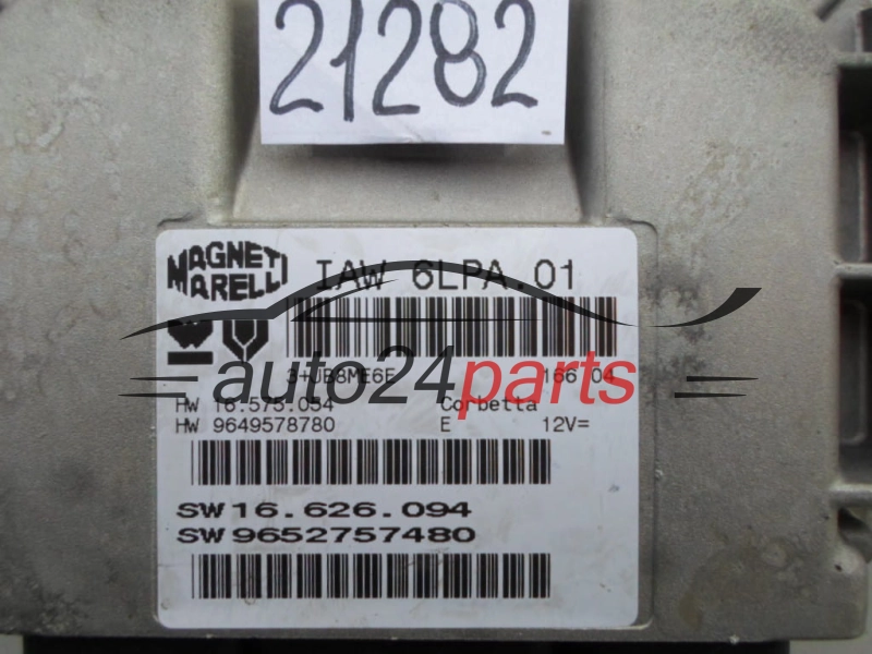 Μονάδα Ελέγχου Κινητήρα PEUGEOT 206 Magneti Marelli IAW 6LPA.01, IAW6LPA01, SW 9652757480, HW 9649578780