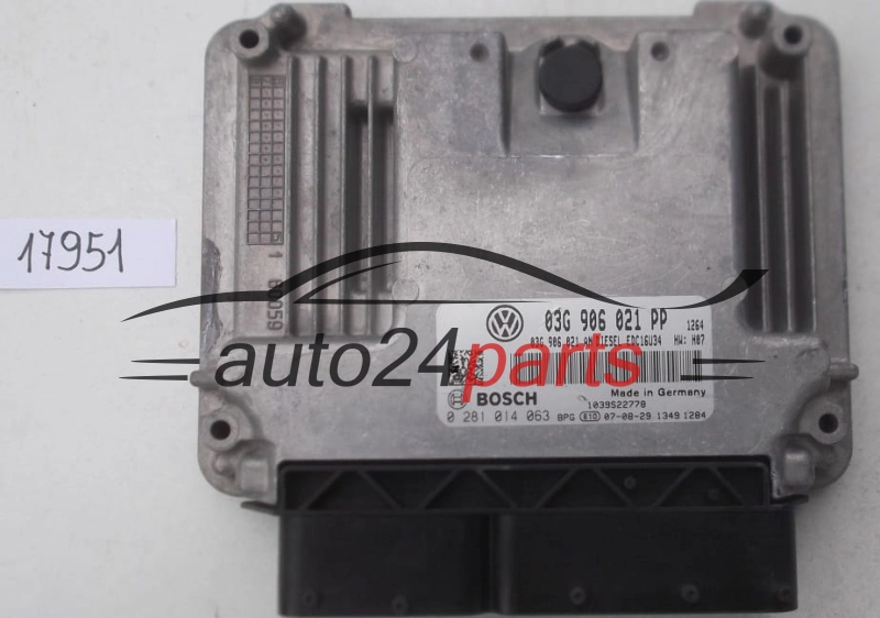 KOMPUTER STEROWNIK SILNIKA VW VOLKSWAGEN GOLF 2.0 TDI BOSCH 0 281 014 063