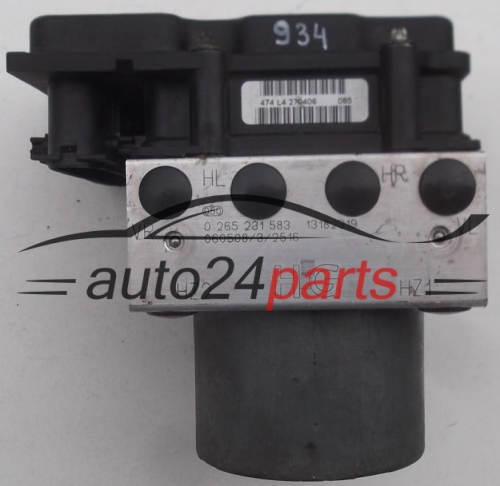 BOMBA DE ABS OPEL CORSA C COMBO MERIVA BOSCH 0 265 231 583, 0265231583, 13182319HG, 0 265 800 443, 0265800443