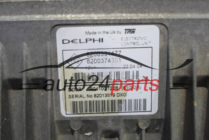 Μονάδα Ελέγχου Κινητήρα RENAULT 1.5 DCI Delphi R0410C122B, 8200331477, 8200374301