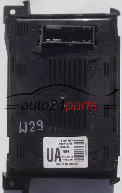 Schermo del display multifunzione radio  OPEL ZAFIRA B GM 13 301 077 UA