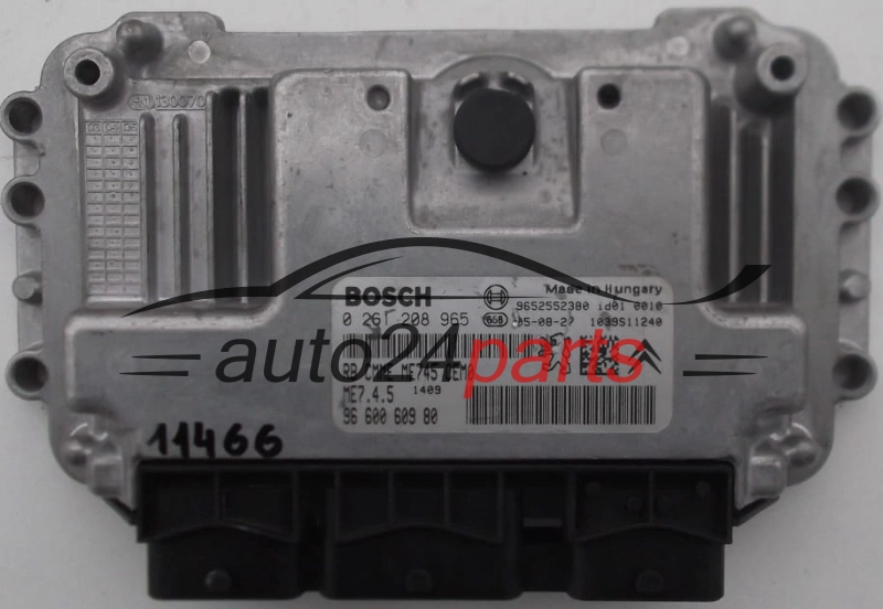ECU CENTRALITA DE MOTOR CITROEN PEUGEOT BOSCH 0 261 208 965, 0261208965, 96 600 609 80, 9660060980, 9652552380