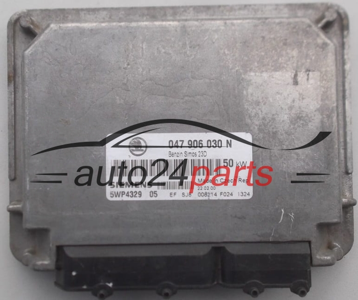 MOTORSTEUERGERÄT ECU STEUERGERÄT SKODA FELICJA 1.3 047906030N, 047 906 030 N, SIEMENS 5WP4329 05, BENZIN SIMOS 23D