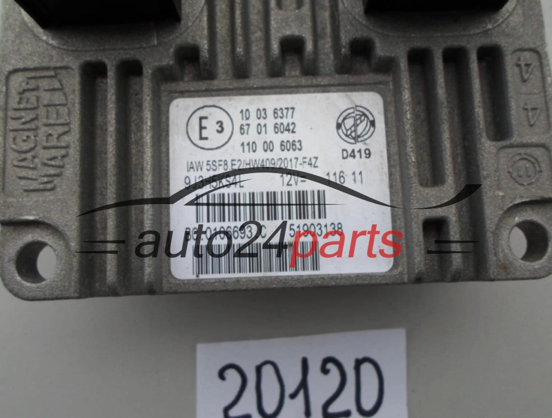 KOMPUTER STEROWNIK SILNIKA FIAT 500 1.2 51903138, IAW 5SF8.E2, IAW5SF8E2