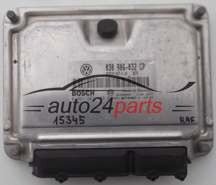 CENTRALINA MOTORE VW VOLKSWAGEN LUPO 1.0 AUC 030906032CP, 030 906 032 CP, BOSCH 0261207199, 0 261 207 199, BENZIN ME7.5.10 4702, 1039S01131