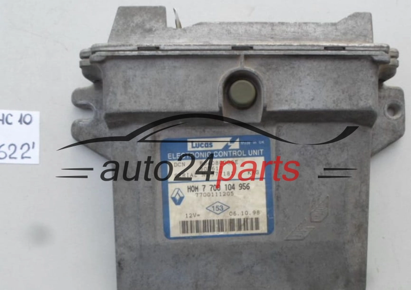 KOMPUTER STEROWNIK SILNIKA RENAULT CLIO 1.9, HOM 7 700 104 956, 7700104956, R04080009E, 80761F, 7700111205