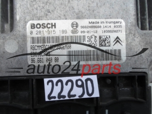 KOMPUTER STEROWNIK SILNIKA CITROEN PEUGEOT 2.2 HDI BOSCH 0 281 015 199, 0281015199, 96 661 040 80, 9666104080