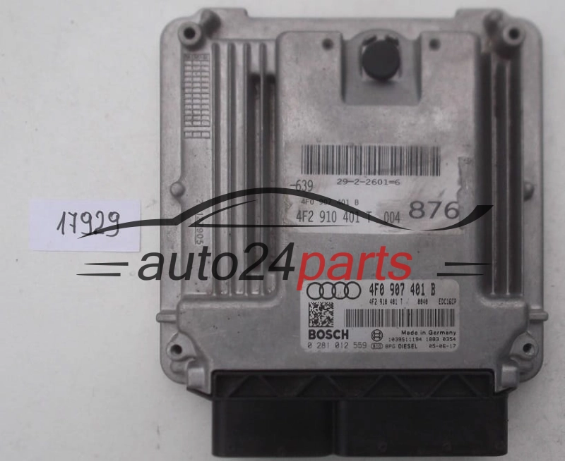 ECU CENTRALITA DE MOTOR AUDI A6 3.0 TDI BOSCH 0281012559, 0 281 012 559, 4F0907401B, 4F0 907 401 B, 4F2910401T, 4F2 910 401 T
