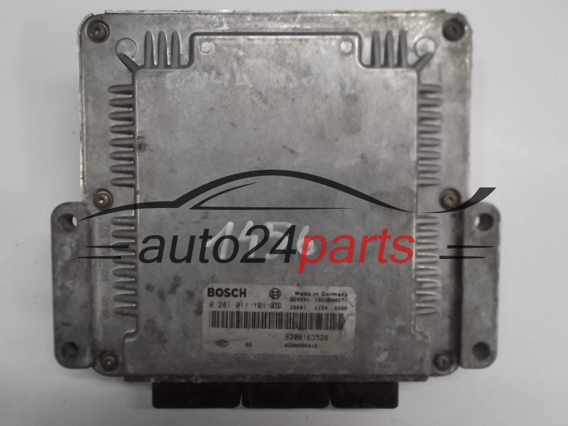 KOMPUTER STEROWNIK SILNIKA RENAULT LAGUNA 1.9 DCI F9Q BOSCH 0281011101, 0 281 011 101, 8200163528, 8200095416, 1039S00271