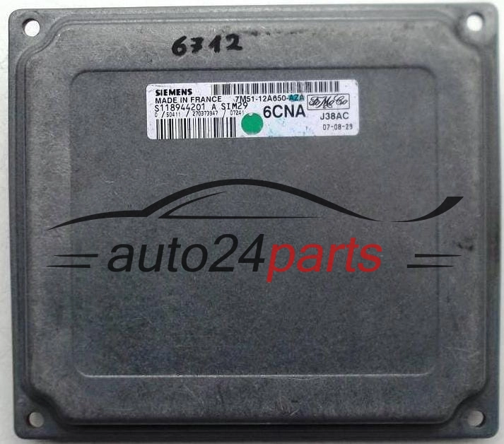MOTORSTEUERGERÄT ECU STEUERGERÄT FORD FOCUS 1.6 SIEMENS S118944201 A, FoMoCo 7M51-12A650-AZA