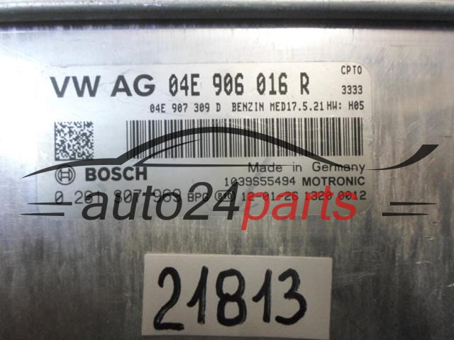 Μονάδα Ελέγχου Κινητήρα VW VOLKSWAGEN 1.4 TSI BOSCH 0 261 S07 969, 0261S07969, 04E 906 016 R, 04E906016R, MED17.5.21