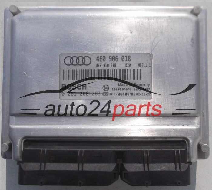 KOMPUTER STEROWNIK SILNIKA AUDI A8 BOSCH 0261208203, 4E0906018
