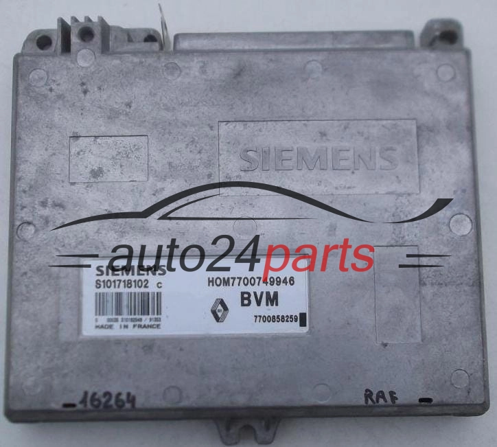 CENTRALINA MOTORE RENAULT CLIO 1.4, SIEMENS S101718102 C, S101718102C, HOM7700749946, 7700858259