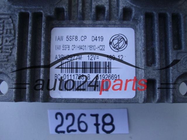 Μονάδα Ελέγχου Κινητήρα FIAT 500 PUNTO PANDA 1.2 MAGNETI MARELLI IAW 5SF8.CP, IAW5SF8CP, 51926691