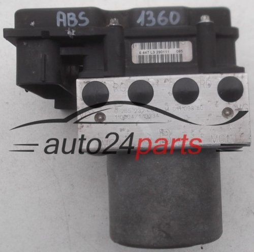 BOMBA DE ABS CITROEN JUMPY FIAT SCUDO PEUGEOT EXPERT BOSCH 0 265 232 065, 0265232065, 14 011 098 80, 1401109880, 0 265 801 044, 0265801044