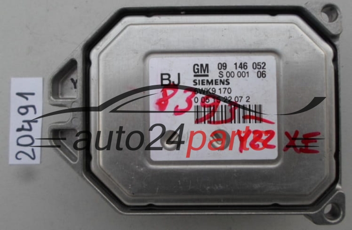 KOMPUTER STEROWNIK SILNIKA OPEL OMEGA 2.2 Z22XE Y22XE SIEMENS 5WK9170, 5WK9 170, 09146052BJ, 09146052 BJ, 9146052, 09 146 052