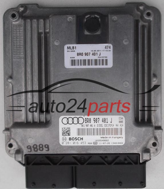 CENTRALINA DO MOTORE AUDI A4 A5 3.0 TDI BOSCH 0 281 016 453, 0281016453, 8R0 907 401 J, 8R0907401J, 8K1907401A