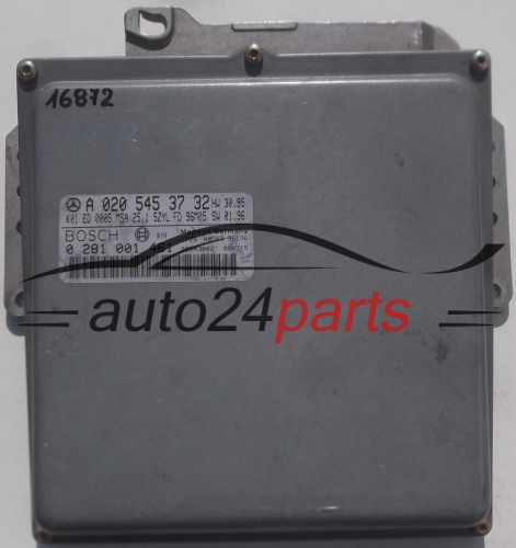 Μονάδα Ελέγχου Κινητήρα MERCEDES W210 E250 2.5 DIESEL BOSCH 0 281 001 461, 0281001461, A 020 545 37 32, A0205453732, 0205453732