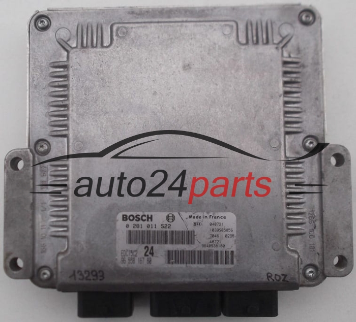 KOMPUTER STEROWNIK SILNIKA CITROEN PEUGEOT FIAT 2.2 HDI BOSCH 0 281 011 522, 0281011522, 96 558 167 80, 9655816780, 9640938180, EDC15C2 24