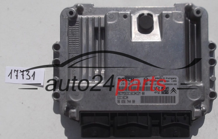 Μονάδα Ελέγχου Κινητήρα CITROEN PEUGEOT 1.6 HDI BOSCH 0 281 014 729, 0281014729, 96 656 744 80, 9665674480, 9653958980, EDC16C34